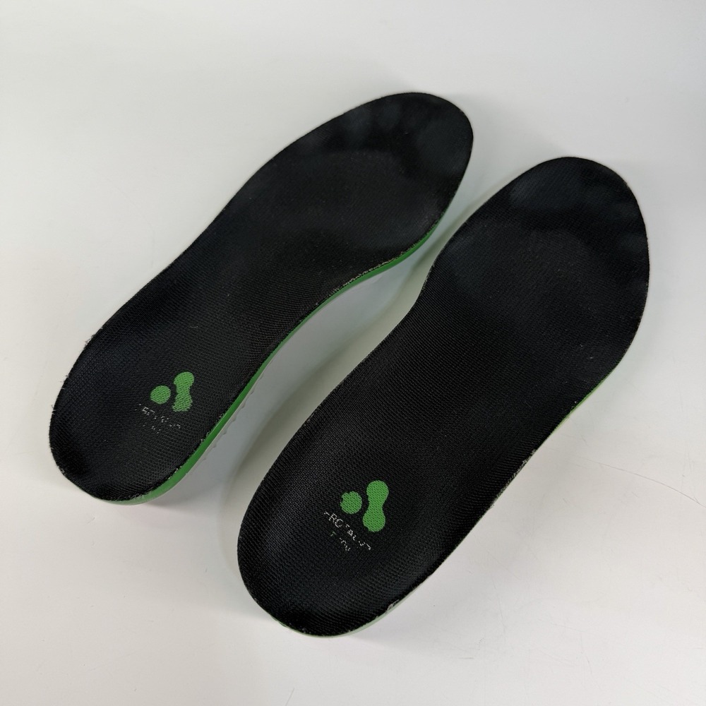 Protalus T-100 Elite Shoe Insoles Men's 7.5 Women's 9 Black Green Inserts EUC